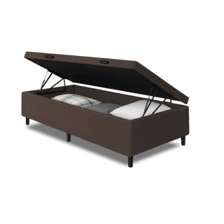 Cama Box com Baú Solteiro 0,88 com 41cm de Altura Prince