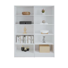 Estante Livreiro Multiuso Mirage 8 Prateleiras 1,77m Branco Viero — foto 1
