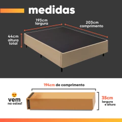 Cama Box desmontável com Baú Lateral King para Colchão de 1,93m Sider — foto 6