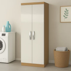 Armário Multiuso Organizador Lavanderia 2 Portas 3 Prateleiras 1,70m New Aramóveis — foto 7