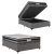 Cama Box Baú Casal Gazin Colchão com Molas Ensacadas Vibe 138x188x63cm Cinza/Preto
