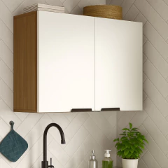Armário de Cozinha e Lavanderia Com 2 Portas Duplo Aéreo Módulo Suspenso Paris Batrol — foto 2