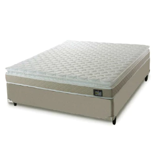 Cama Box Casal Colchão D45 com Pillow Top Hellen Strong 138x188x62cm Bege - Suporta até 150kg