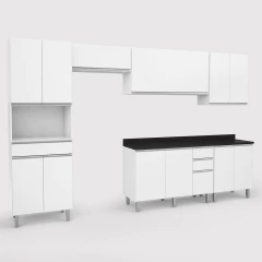 Armário de Cozinha Completa Top Class 6 Peças com 12 Portas Branco — foto 1