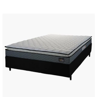 Cama Box Casal Colchão Espuma D45 Pillow Top Strong 138x188x62cm Hellen - Suporta até 150 por Pessoa