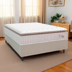 Cama Box Colchão Casal Molas Ensacadas City Pillow Top 138x188x61cm — foto 2