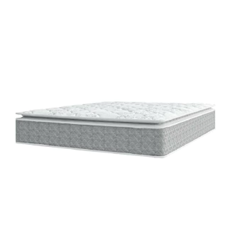 Colchão Casal Queen Molas Ensacadas Pillow Top Perfect 158x198x33cm Cinza/Branco Umaflex - Suporta a