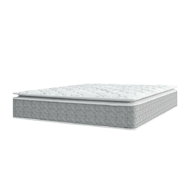 Colchão Casal Queen Molas Ensacadas Pillow Top Perfect 158x198x33cm Cinza/Branco Umaflex - Suporta a