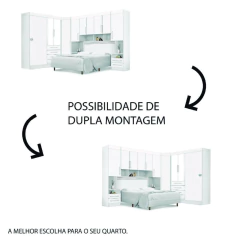 Dormitório Completo Georgia JA Para Cama Box 1,58M Queen — foto 4