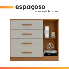 Cômoda Sapateira 4 Gavetas 1 Porta Genova Plus Zanzini — foto 5