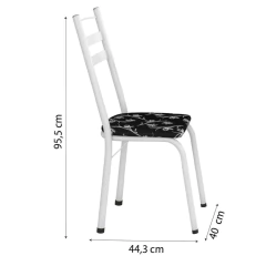 Conjunto De Mesa Itália Com 4 Cadeiras 1,20m Artefamol — foto 4