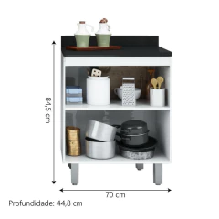 Balcão De Cozinha E Lavanderia Com 2 Portas 0,70m Top Class — foto 2