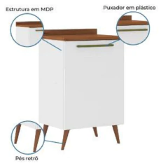 Balcão de Cozinha 1 Porta com Tampo 0,59m Favorita — foto 3