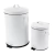 Kit Lixeira Retrô com Pedal Branca 5 litros + 20 litros - Mollie
