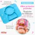Prato Silicone Sucção e Divisórias Light Orchid - Nûby - BabyStock