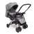 Carrinho com Bebê Conforto Travel System Reverse Cinza Rajado - Cosco - loja online