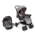 Carrinho com Bebê Conforto Travel System Duo Choice Cinza Melange - Voyage