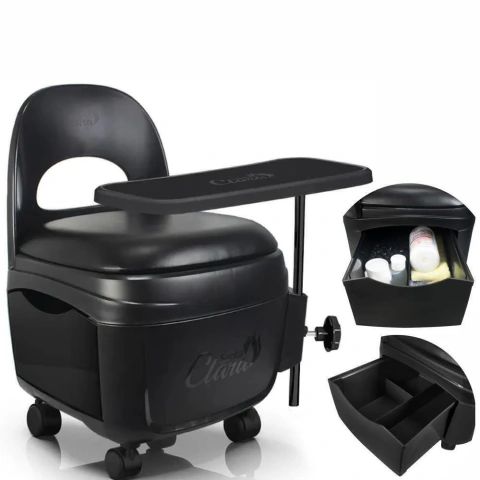 Cirandinha Cadeira Preta Diva Para Manicure Pedicure