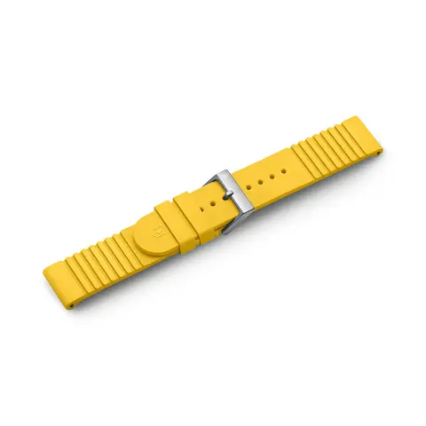 Pulseira de Borracha Amarela Com Fivela em Aço Inoxidável 21mm Journey V.60029