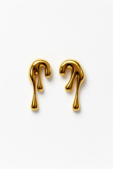 Brinco Melt Dourado (Semijoia) - comprar online