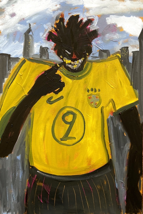 Jovem negro de grillz