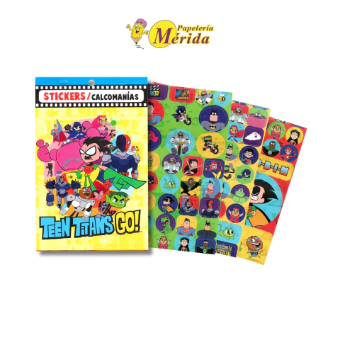 Sticker En Libro Con 6 Planillas Teen Titans Go - comprar en línea