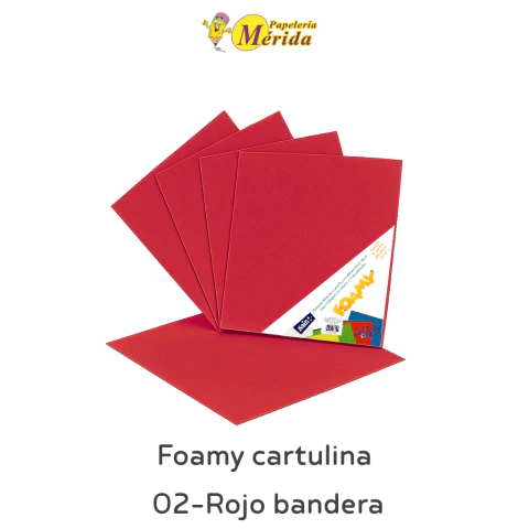 Foamy cartulina 43x56 cm con 5 rojo bandera #2 - comprar en línea