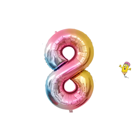 Globo 16'' Colores Numero 8 - comprar en línea