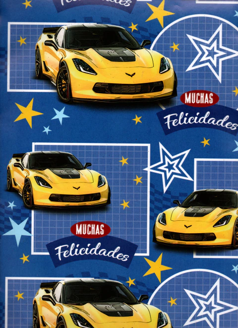 Papel De Regalo Con 10 Flores