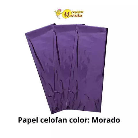 Papel Celofan Ribocel 100 X 90 Cm Con 10 Morado - comprar en línea