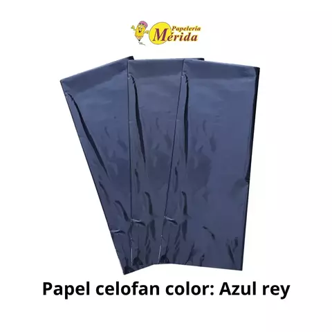 Papel Celofan Ribocel 100 X 90 Cm Con 10 Azul Rey - comprar en línea