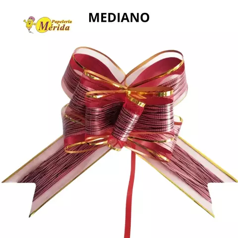 Moño Mediano Organza Espectra Con 10 Rojo - comprar en línea