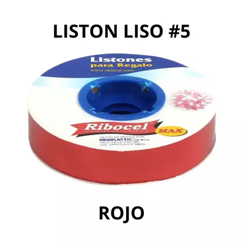 Liston Ribocel Liso #5 Con 50 Metros Rojo - comprar en línea