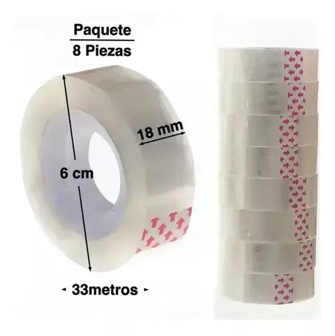 Cinta 18mm x 50m Con 8 Piezas - comprar en línea