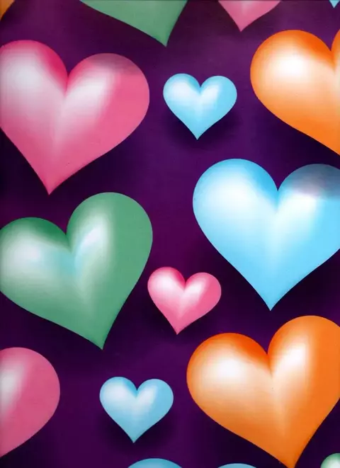 Papel De Regalo Con 10 Piezas Corazones Colores - comprar en línea