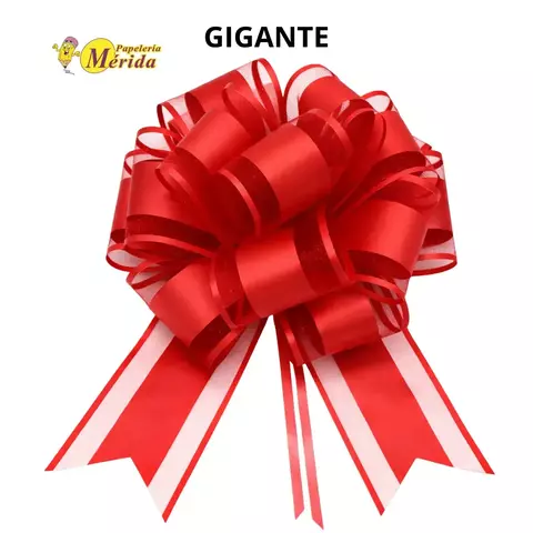 Moño Gigante Organza Con 5 Rojo - comprar en línea