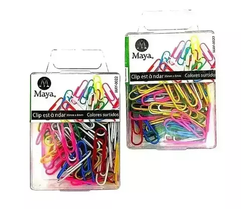 Clips De Colores Estuche 80 - comprar en línea