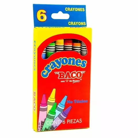 Crayones Con 6 Delgados