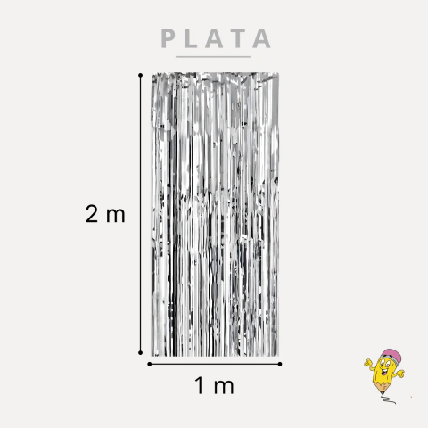 Cortina Para Fiesta Color Plata