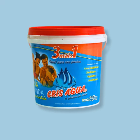 CRIS ÁGUA - CLORO GRANULADO ESTABILIZADO 3X1 2,5KG