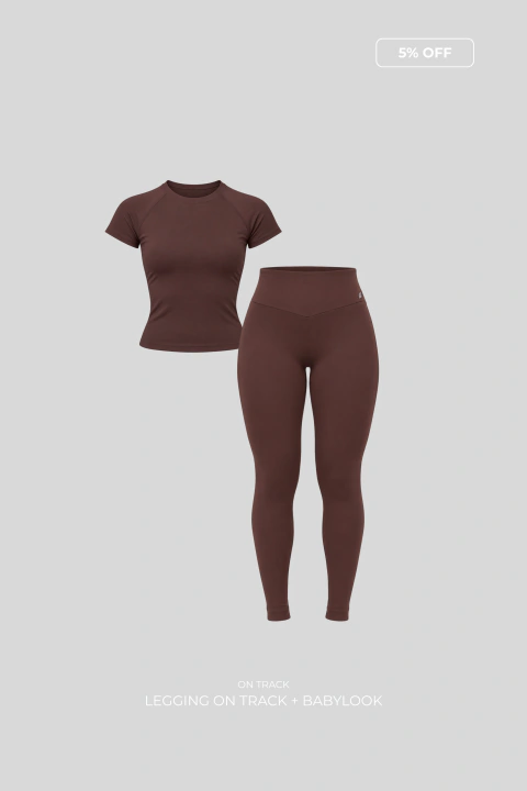 Kit Corrida Legging Marrom