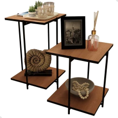 Kit Mesa Quadrada Articulada Tampo Duplo Alta + Baixa - comprar online