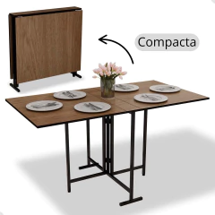 Mesa de Jantar Dobrável Industrial 6 Lugares – Praticidade e Estilo em Qualquer Ambiente - comprar online