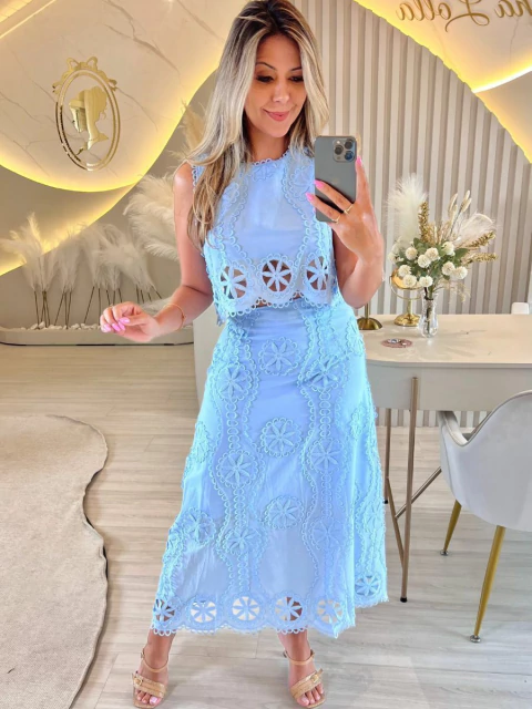 CONJUNTO AGATA - AZUL - comprar online