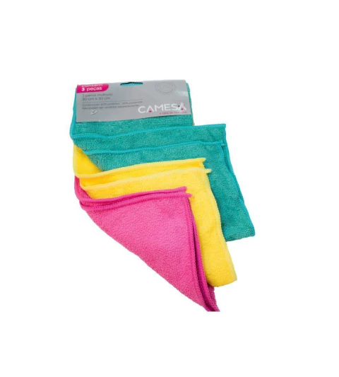 Pano De Microfibra 30X30Cm 3Pc Cma - comprar online