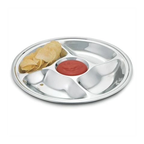 Petisqueira Inox 5 Divisorias 35Cm Ynz - comprar online