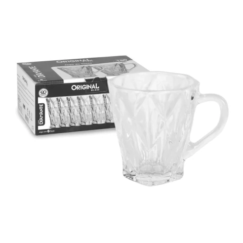 Cj Caneca Vd 6Pc Diamante 180Ml Ori - comprar online