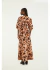 Vestido Longo Manga Risquinho De Onca - Farm - Sandra Galvao Boutique