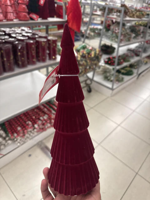 Árvore Decorativa Natalina em Veludo 32