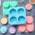 NUEVO - Molde Silicona 4 Cavidades Circulares Flores Variadas Para Jabón Y Repostería - Daruma Shop